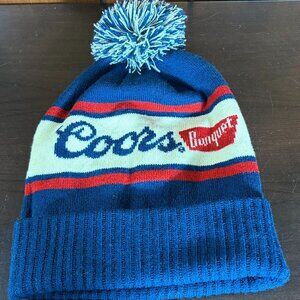 Tee Luv Coors Banquet Pom Pom Beanie - GUC